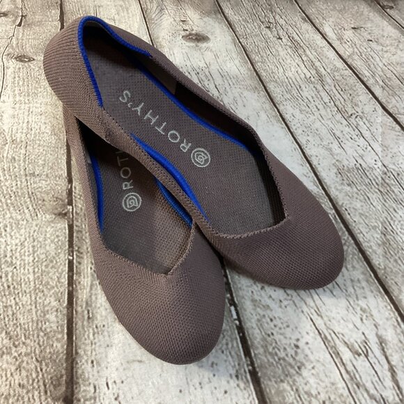 Rothys The Flat Sz 8 Mink Retired - Picture 1 of 6